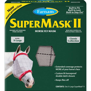 Farnam Supermask II Classic No Ears - XLarge Horse - Equine Exchange Tack Shop
