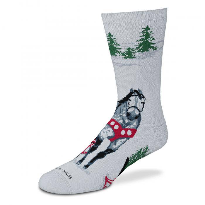 Winter Sleigh Dapple Grey Socks