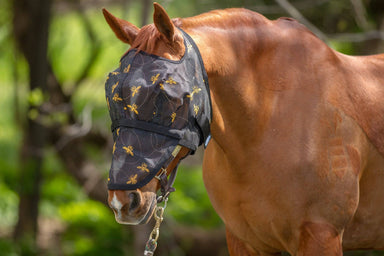 Mackey Bee Mine Fly Mask With Detachable Nose - Equine Exchange Tack Shop