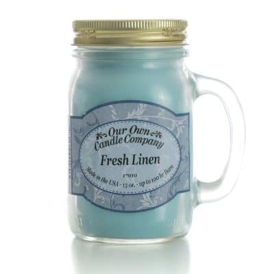Our Own Candle Company 13oz. Mason Jar Candle- Fresh Linen