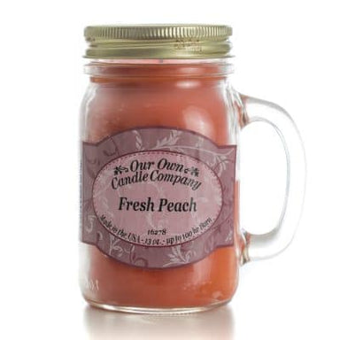 Our Own Candle Company 13oz. Mason Jar Candle- Fresh Peach - Equine Exchange Tack Shop