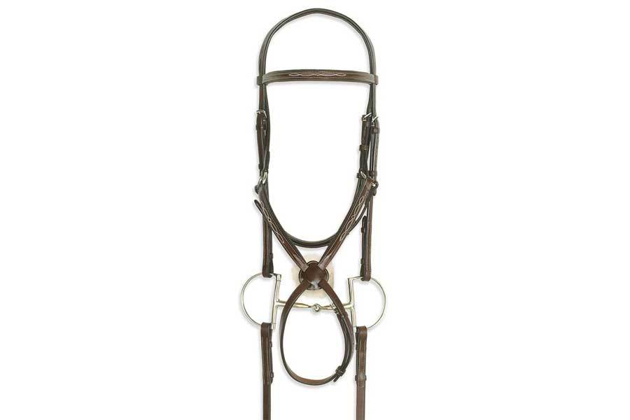 Ovation Classic Collection - Figure 8 Comfort Crown Bridle with BioGrip Rubber Reins - Equine Exchange Tack Shop