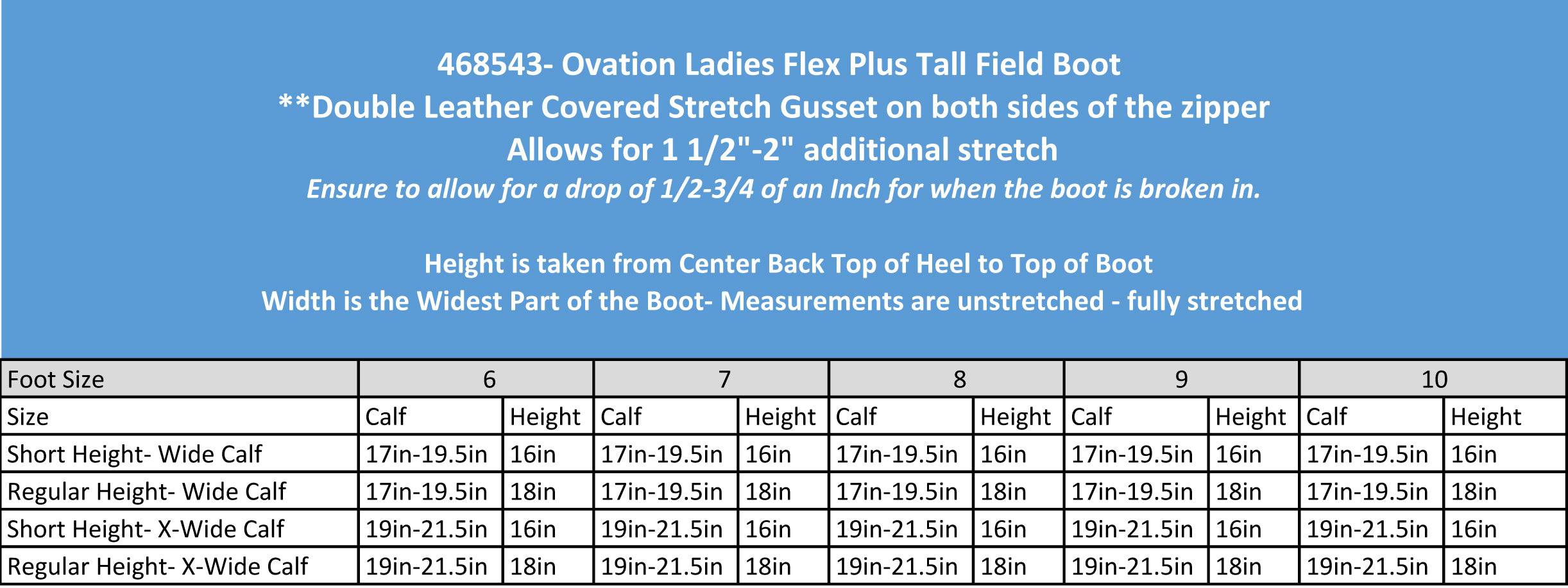 Ovation Flex Plus Field Boot