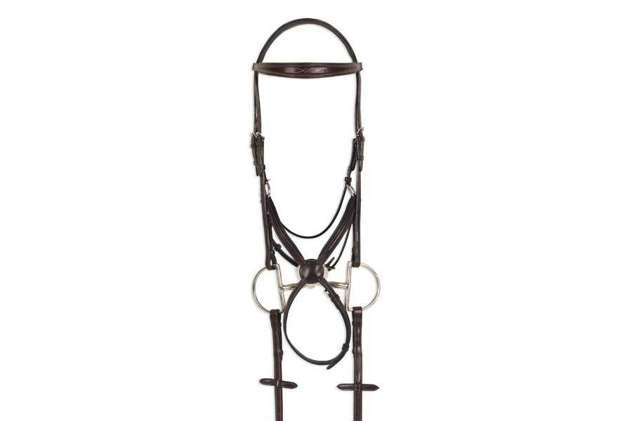 Ovation ATS Square Raised Tapered Fancy Stitched Padded Figure-8 Bridle - Equine Exchange Tack Shop