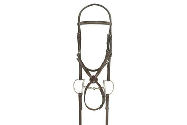 Ovation Elite Collection - Fancy Raised Traditional Crown Padded Figure-8 Bridle with BioGrip Rubber Reins - Equine Exchange Tack Shop