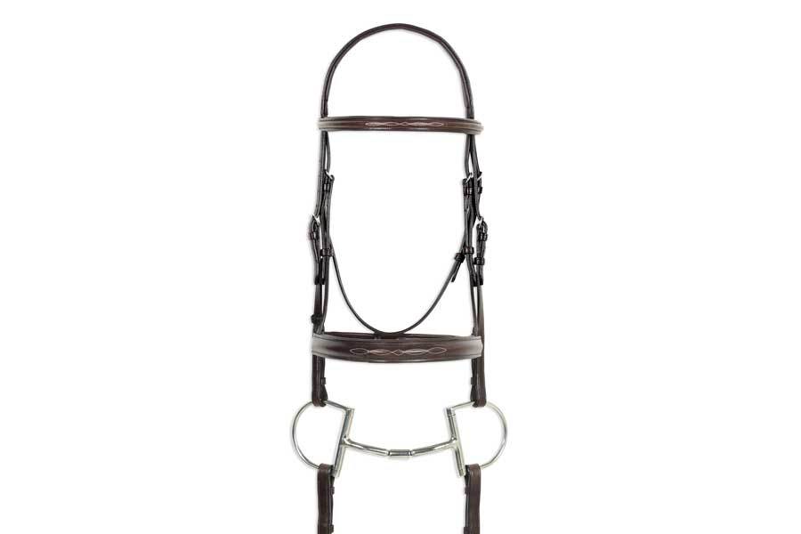 Fancy Raised Comfort Crown Padded Bridle w/ Fancy Stitched Raised Laced Reins - Equine Exchange Tack Shop