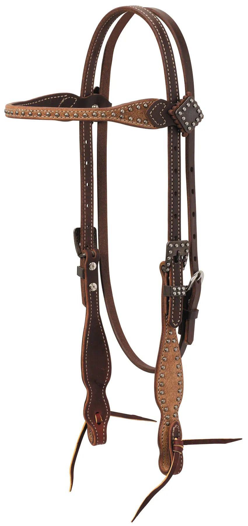 Weaver Canyon Rose Roughout Oiled Browband Headstall