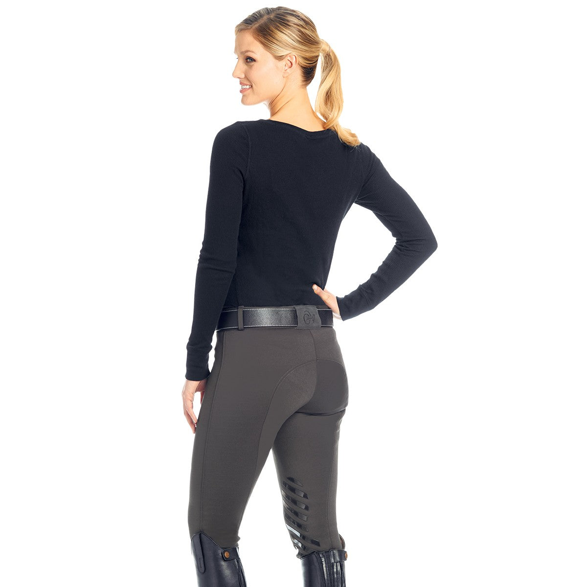 Ovation® Winter Pull On Silicone Knee Patch Breech- Child's - Equine Exchange Tack Shop