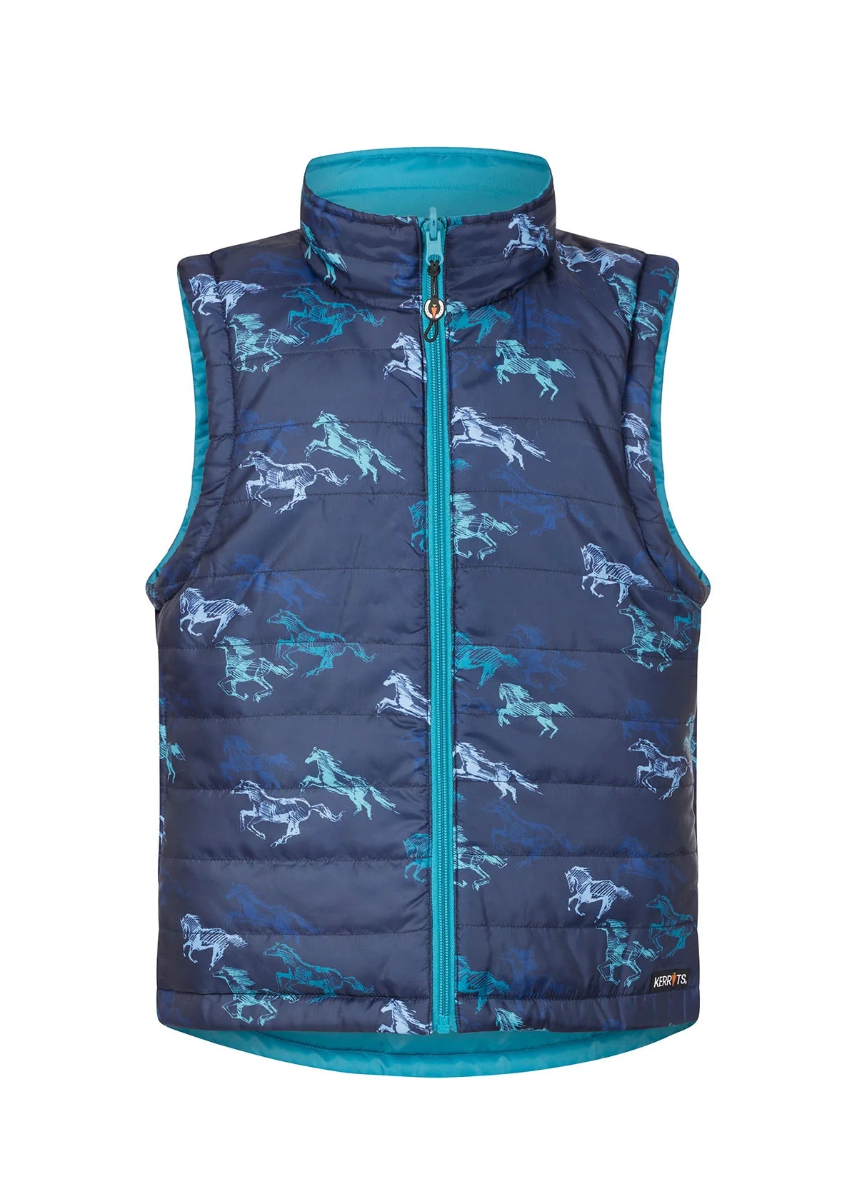 Kerrits Kids Pony Tracks Reversible Quilted Riding Vest - CLEARANCE