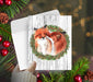 Snuggling Foxes Christmas Card  