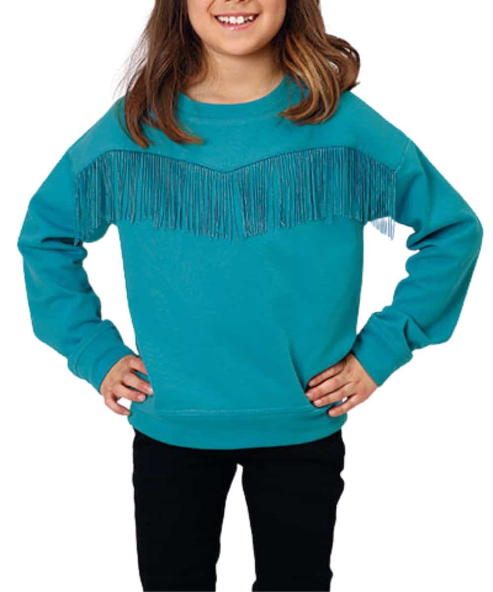 Girls Fringed Sweatshirt