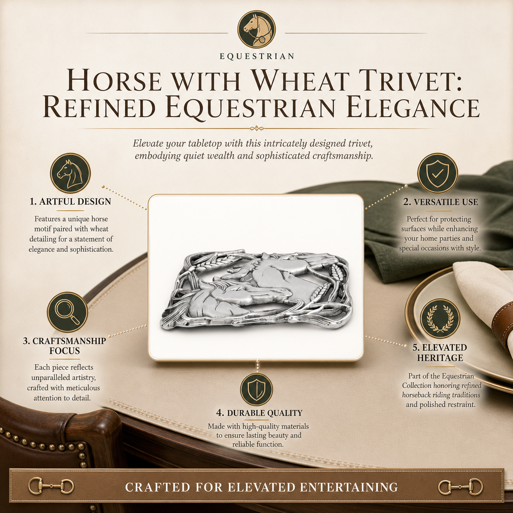Horse with Wheat Trivet  