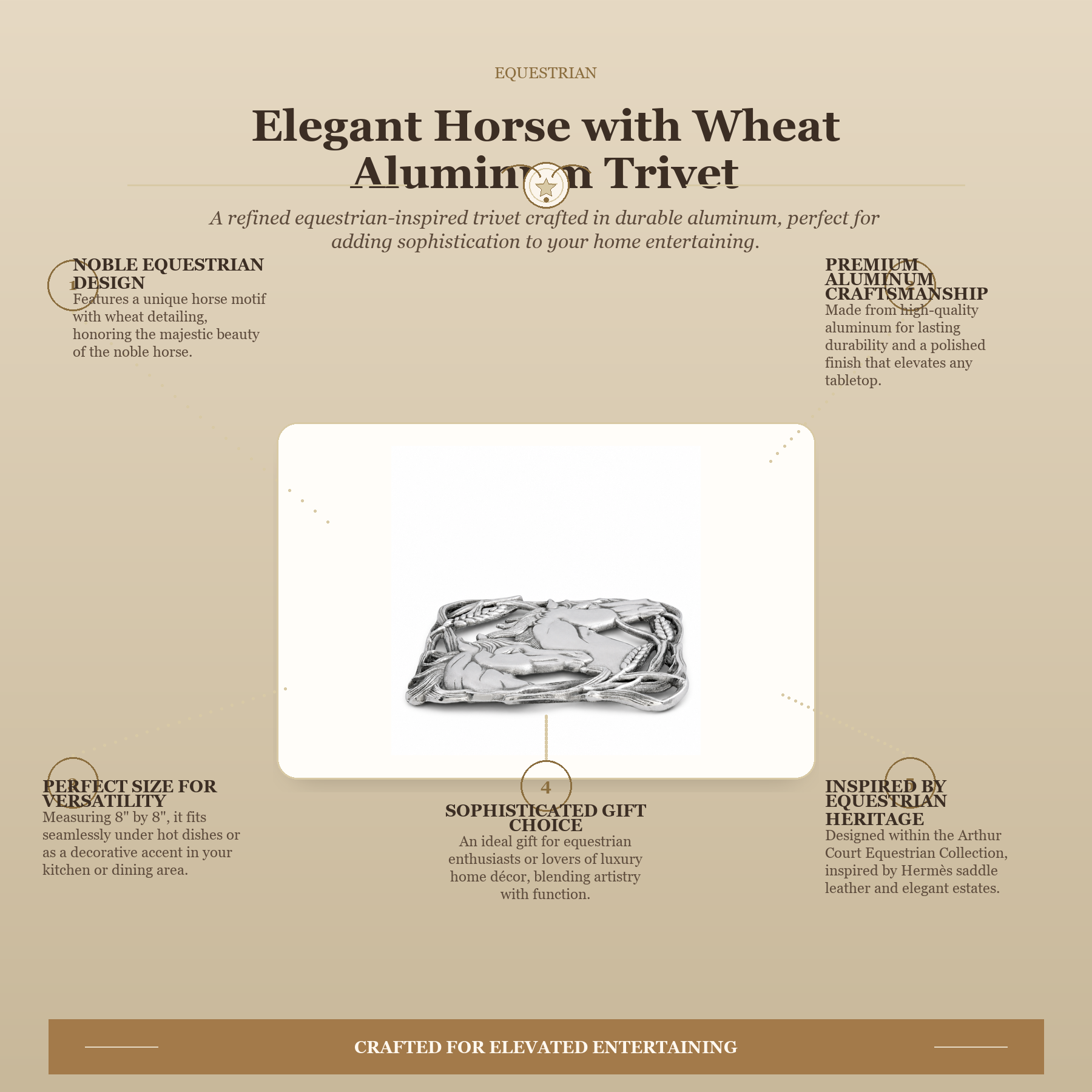 Horse with Wheat Trivet