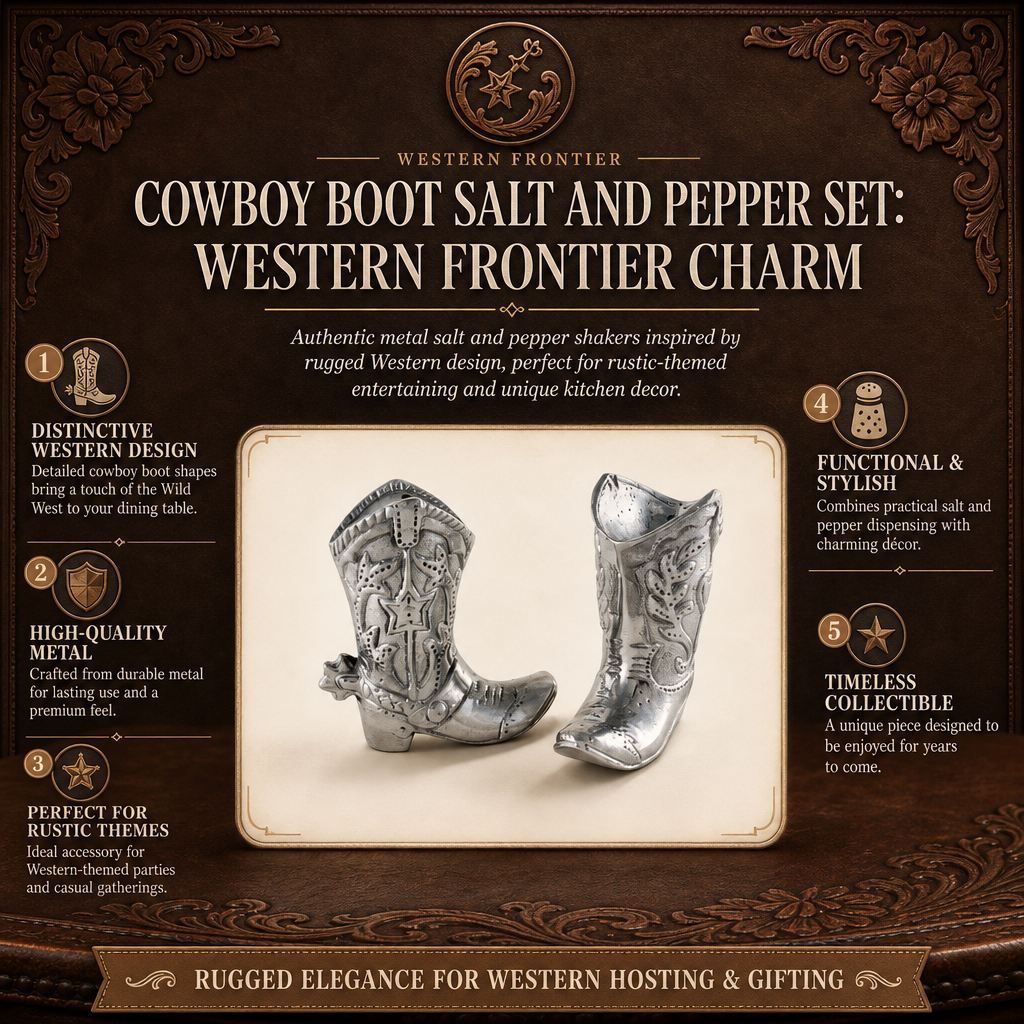 Cowboy Boot Salt and Pepper Set  