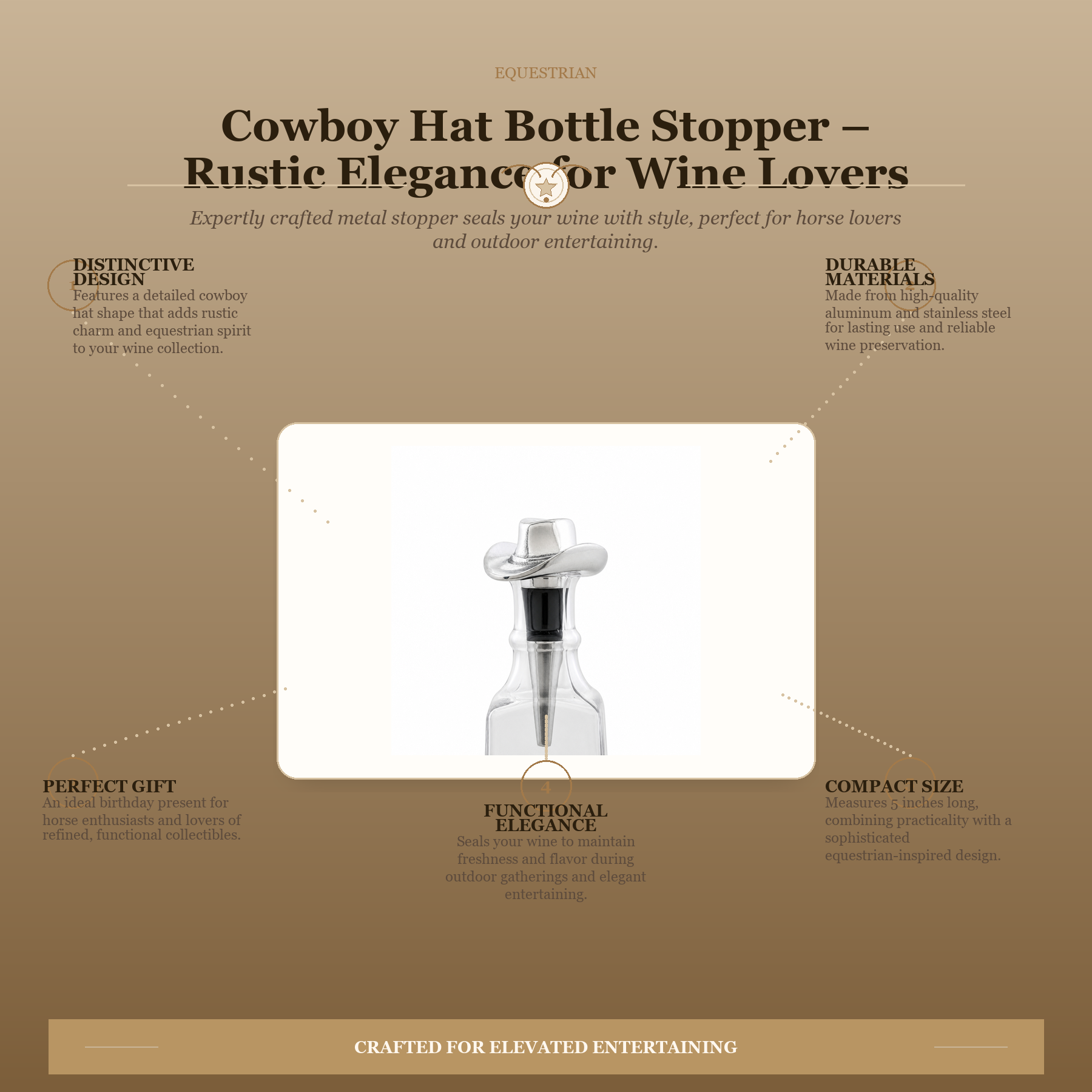 Cowboy Hat Bottle Stopper