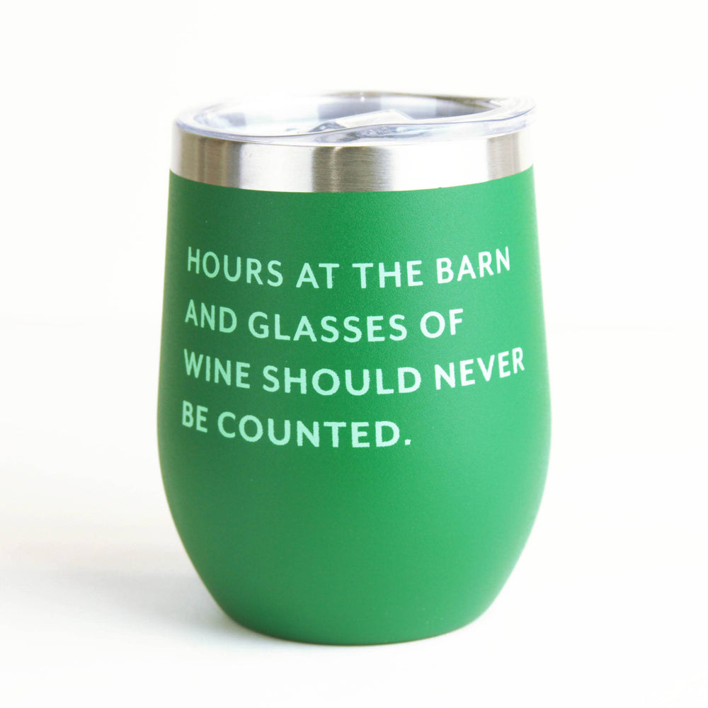 Never Count Wine Tumbler - Equine Exchange Tack Shop