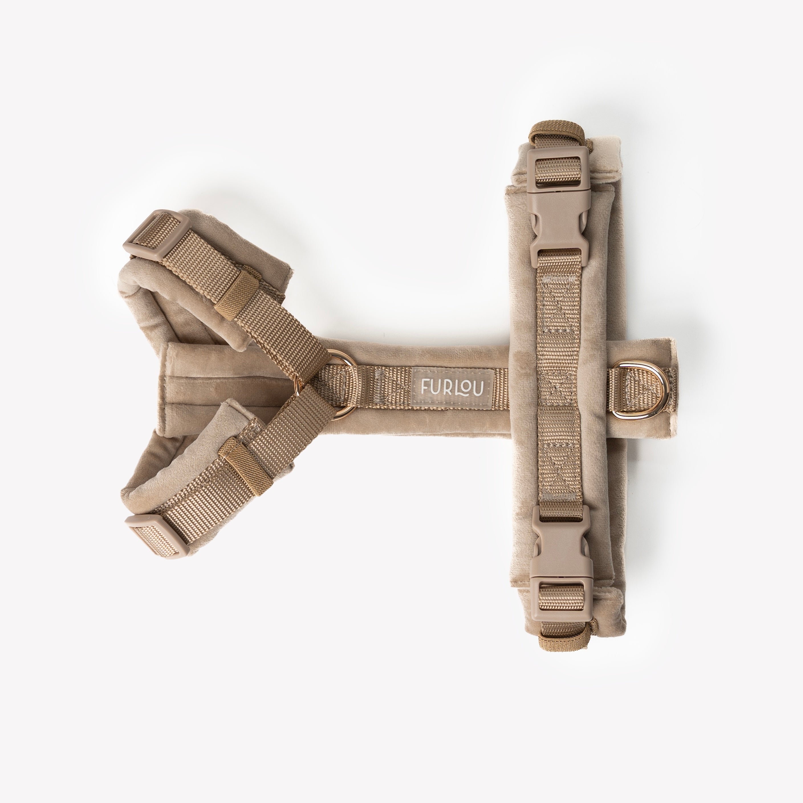 Sand - Velvet Dog Harness - Equine Exchange Tack Shop