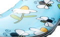 Blue clog shoe with floral design and 'Sloggers' branding on a white background