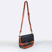 Saratoga- Horse Bit Crossbody Luxury Leather Handbag in Cognac on Black - Equine Exchange Tack Shop