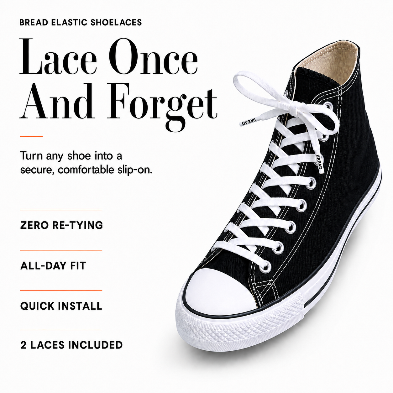 Bold Red Elastic Shoelaces
