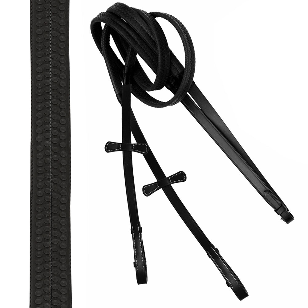 ExionPro Snap Snaffle Jumping Bridle with Rubber Reins - Equine Exchange Tack Shop