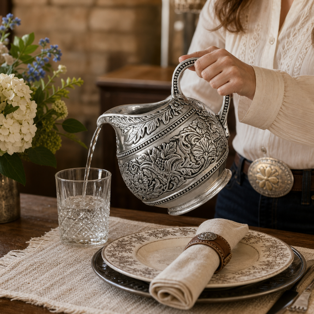 Concho Pattern Pitcher  
