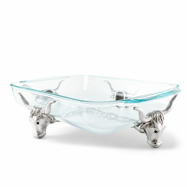 Long Horn Steer Pyrex Holder 3qt  
