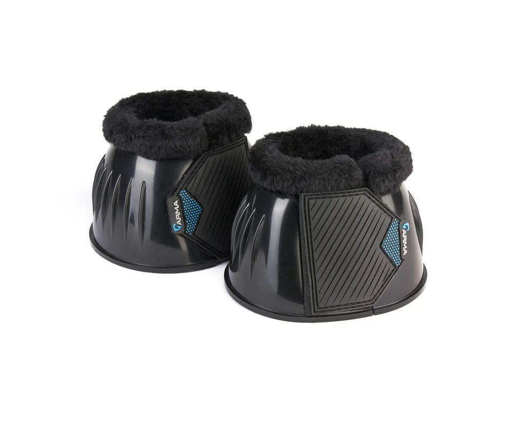 Arma Ribbed Rubber Bell Boots w/Fleece - Equine Exchange Tack Shop