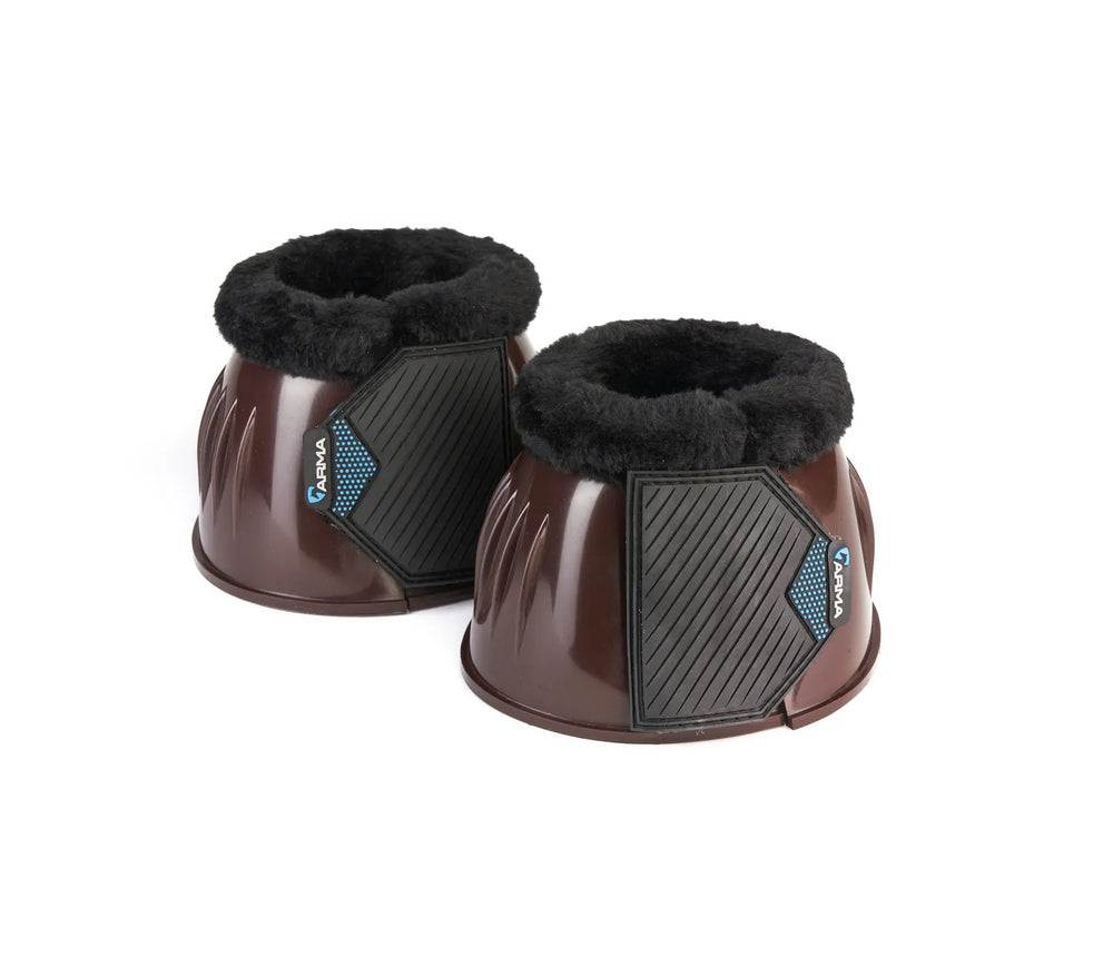 Arma Ribbed Rubber Bell Boots w/Fleece - Equine Exchange Tack Shop