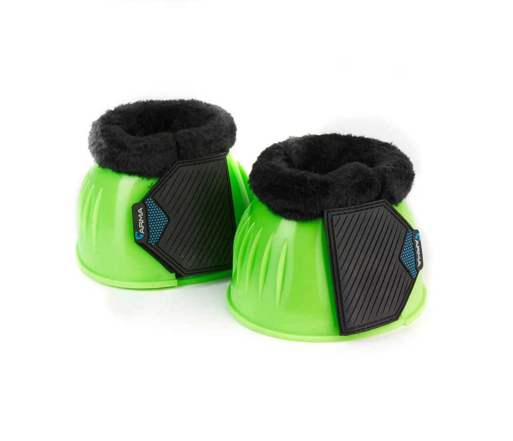 Arma Ribbed Rubber Bell Boots w/Fleece - Equine Exchange Tack Shop
