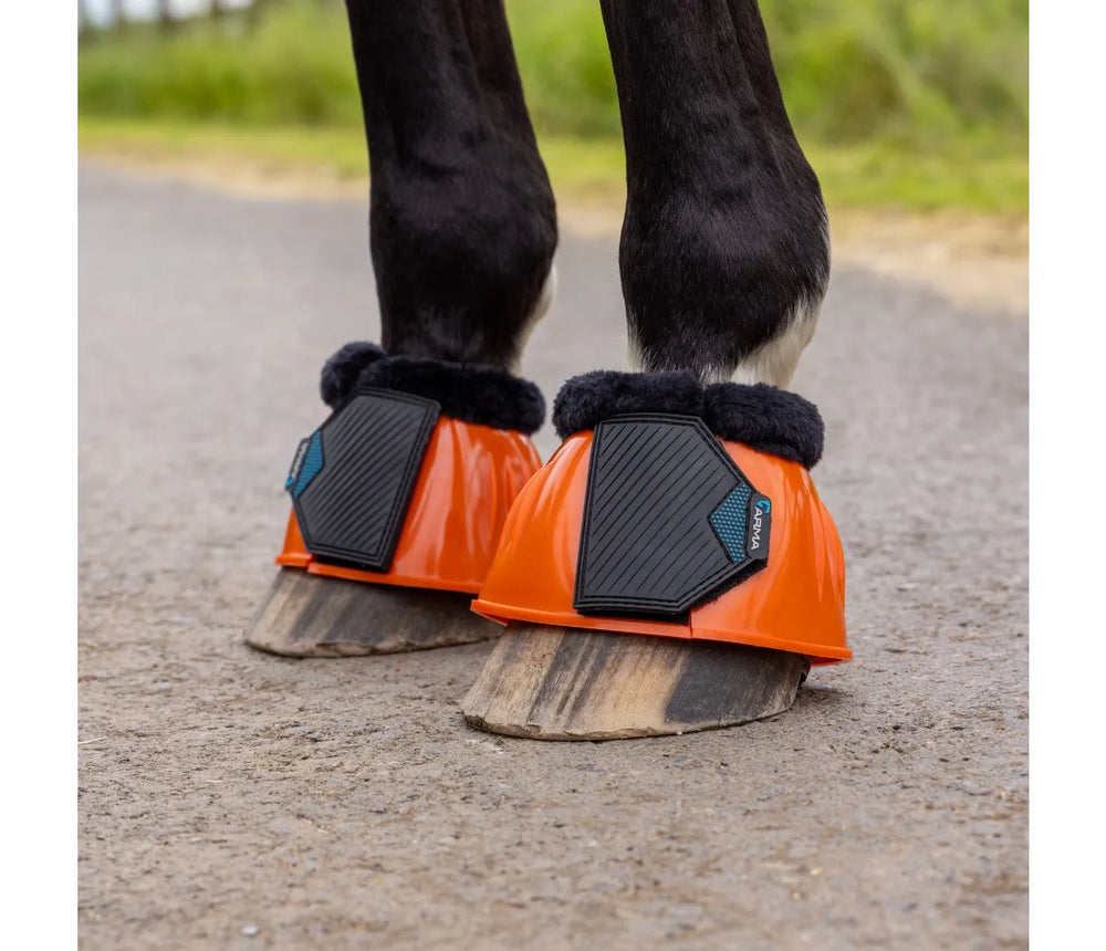 Arma Ribbed Rubber Bell Boots w/Fleece - Equine Exchange Tack Shop