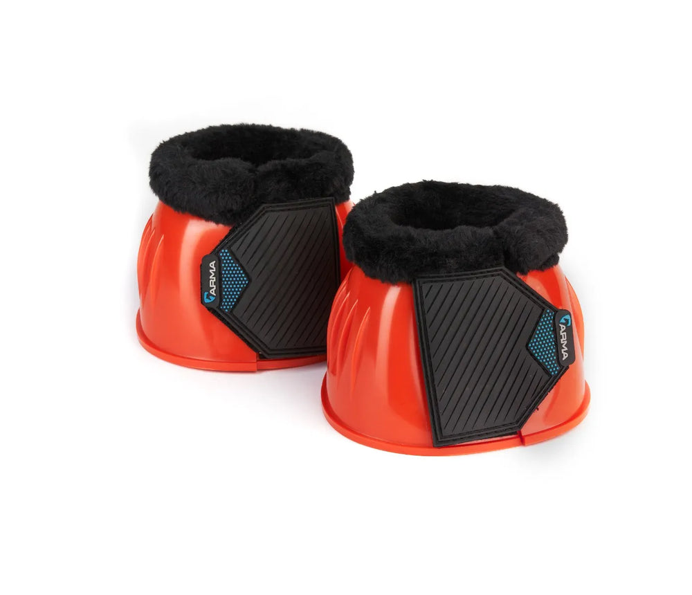 Arma Ribbed Rubber Bell Boots w/Fleece - Equine Exchange Tack Shop