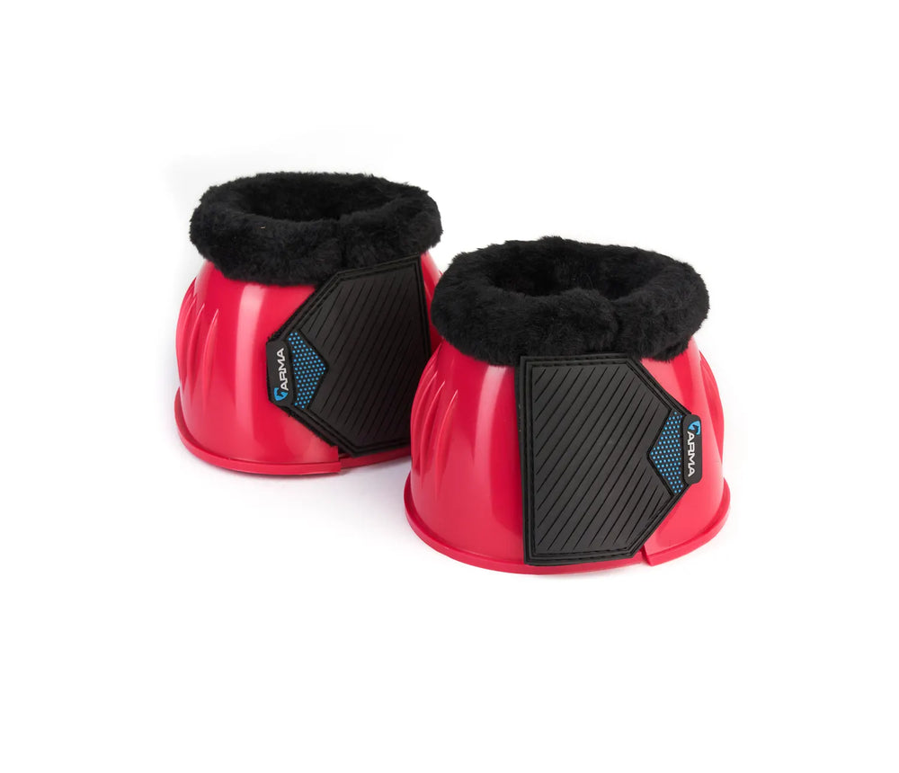 Arma Ribbed Rubber Bell Boots w/Fleece - Equine Exchange Tack Shop