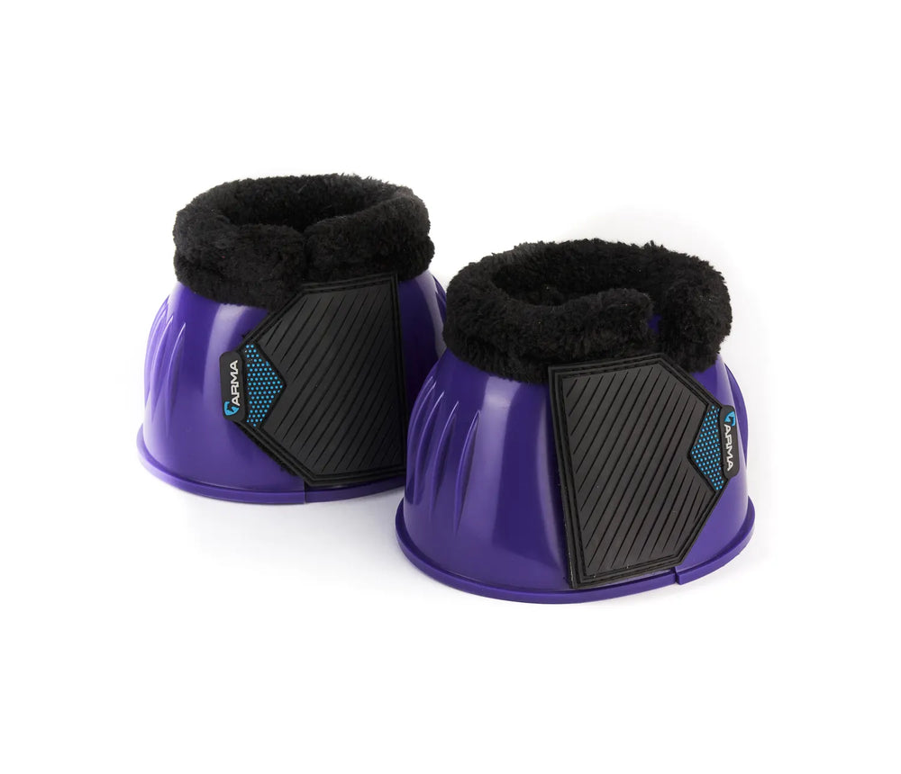 Arma Ribbed Rubber Bell Boots w/Fleece - Equine Exchange Tack Shop