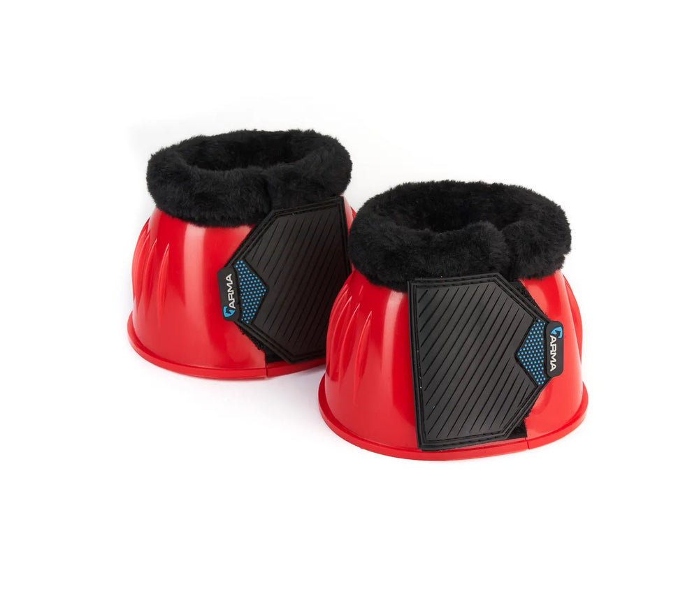 Arma Ribbed Rubber Bell Boots w/Fleece - Equine Exchange Tack Shop
