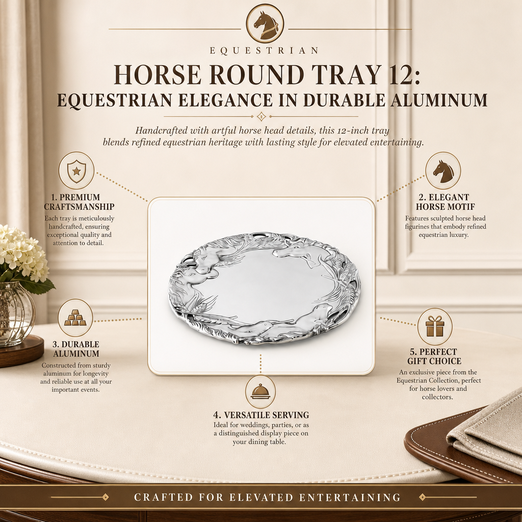 Horse Round Tray 12  