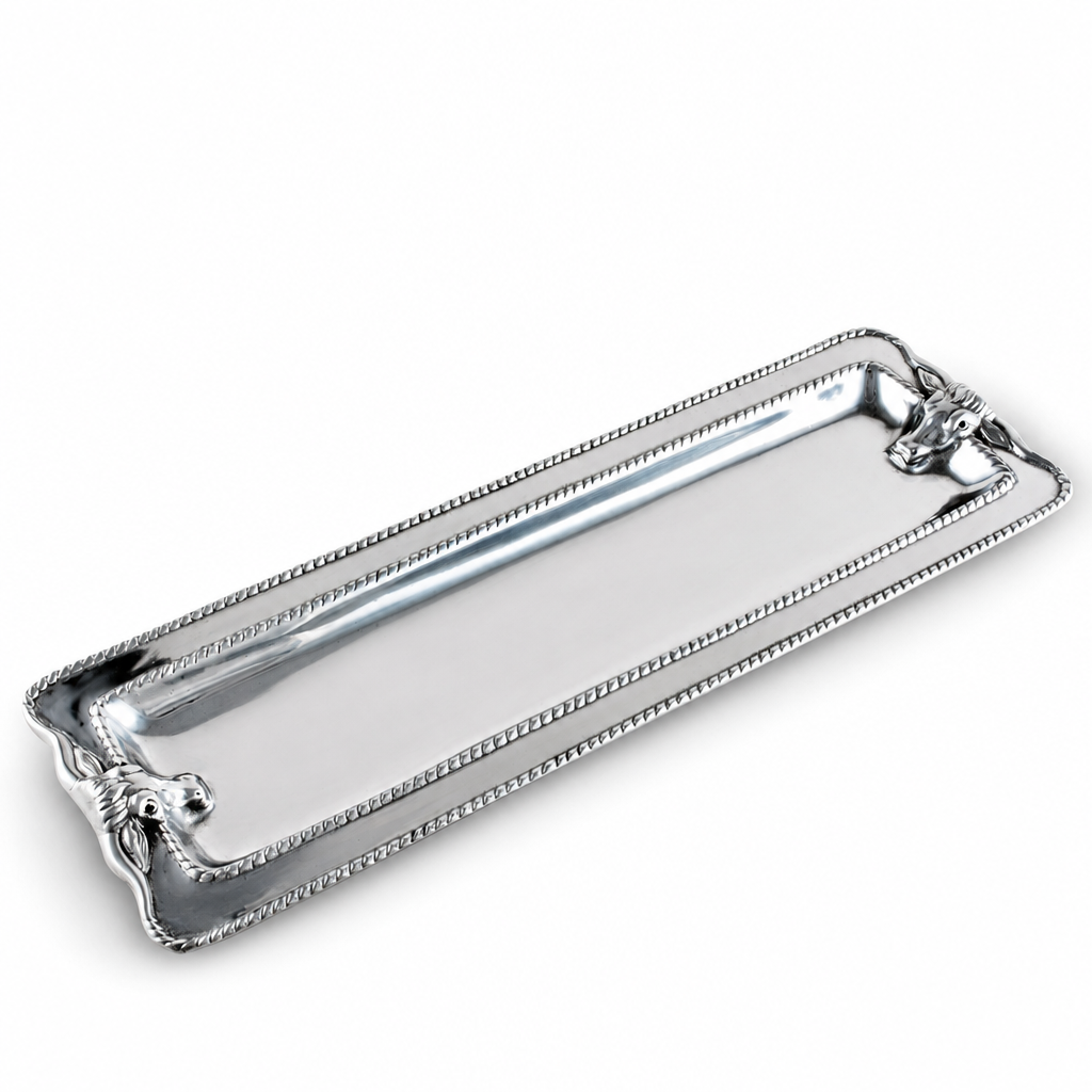 Longhorn with Braid Oblong Tray  