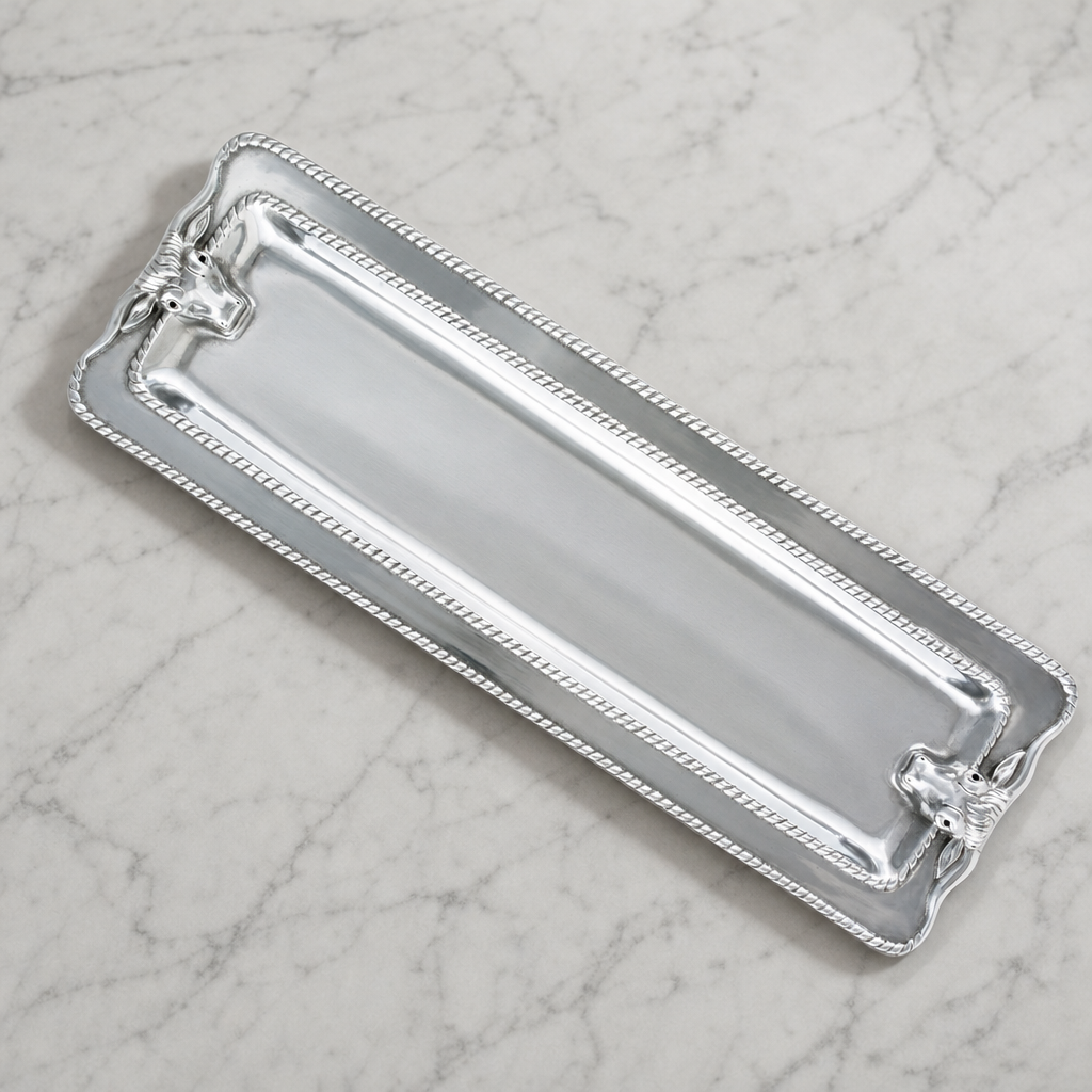 Longhorn with Braid Oblong Tray  