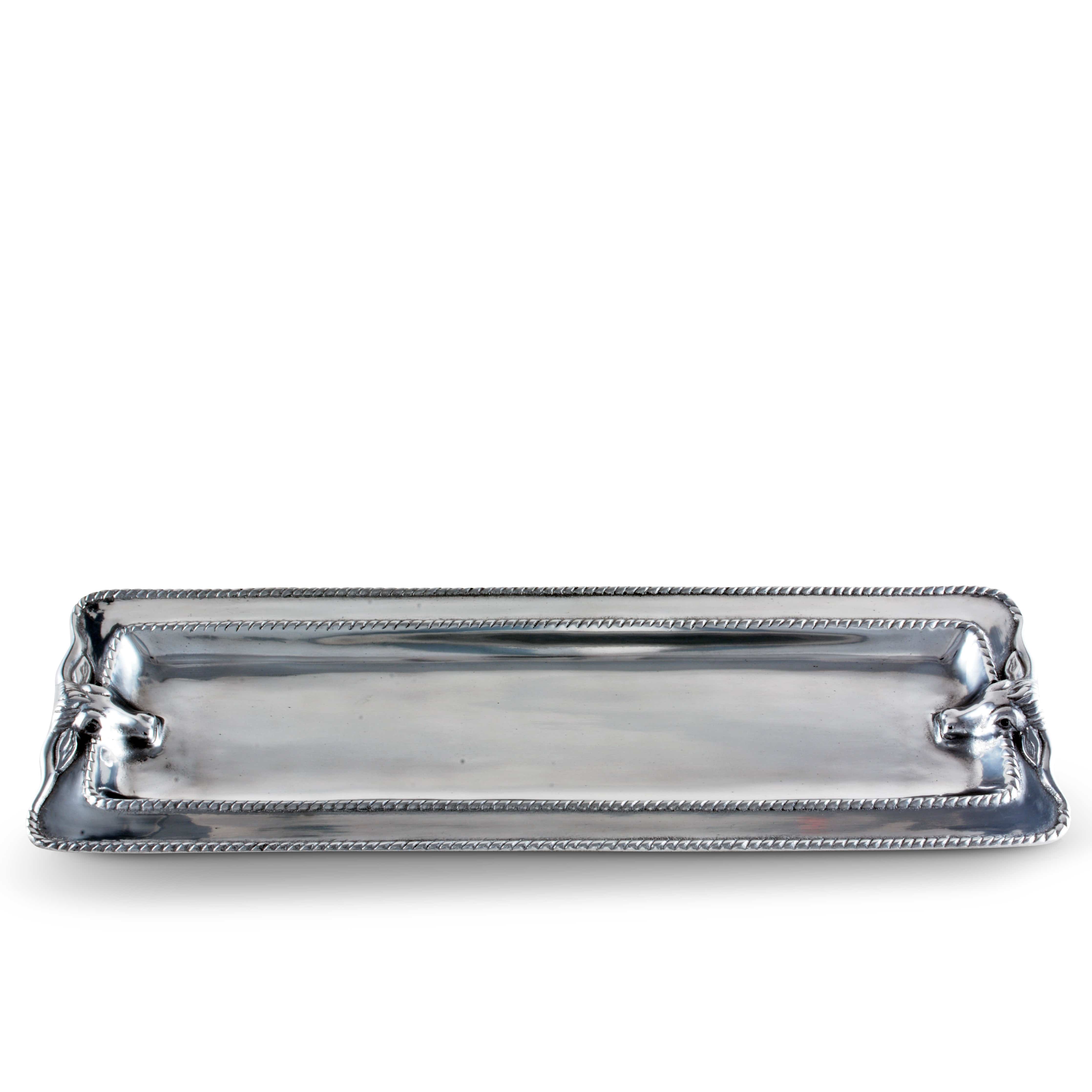 Longhorn with Braid Oblong Tray  