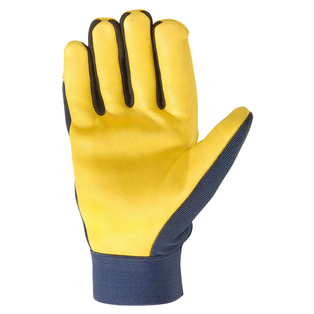 Wells Lamont Men's Water-Resistant HydraHyde Leather Palm Work Gloves
