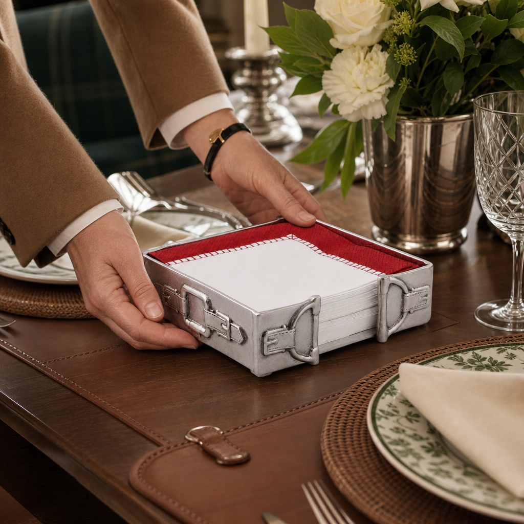 Equestrian Luncheon Napkin Box