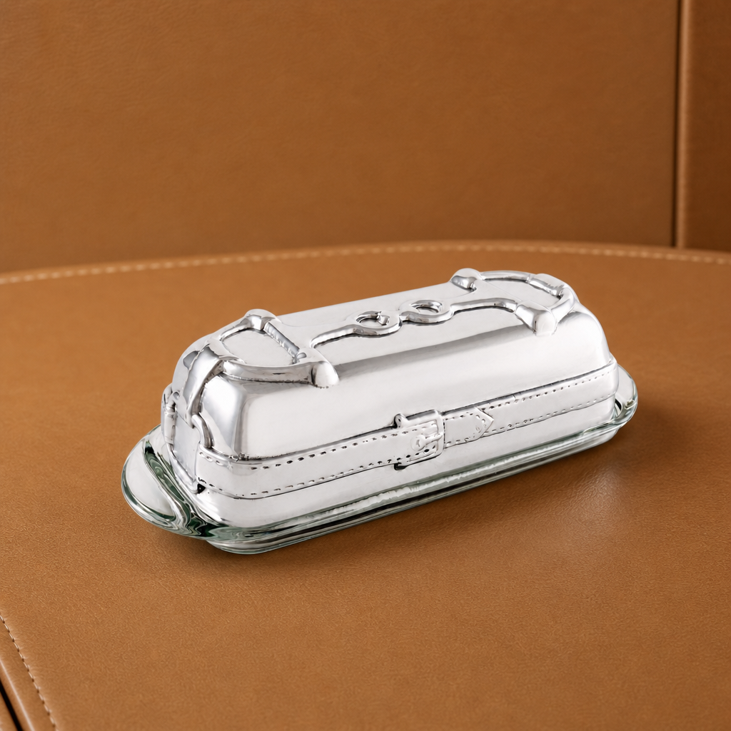 Equestrian Butter Dish  