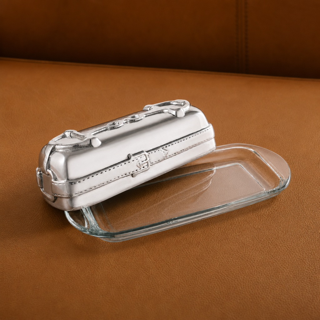 Equestrian Butter Dish  
