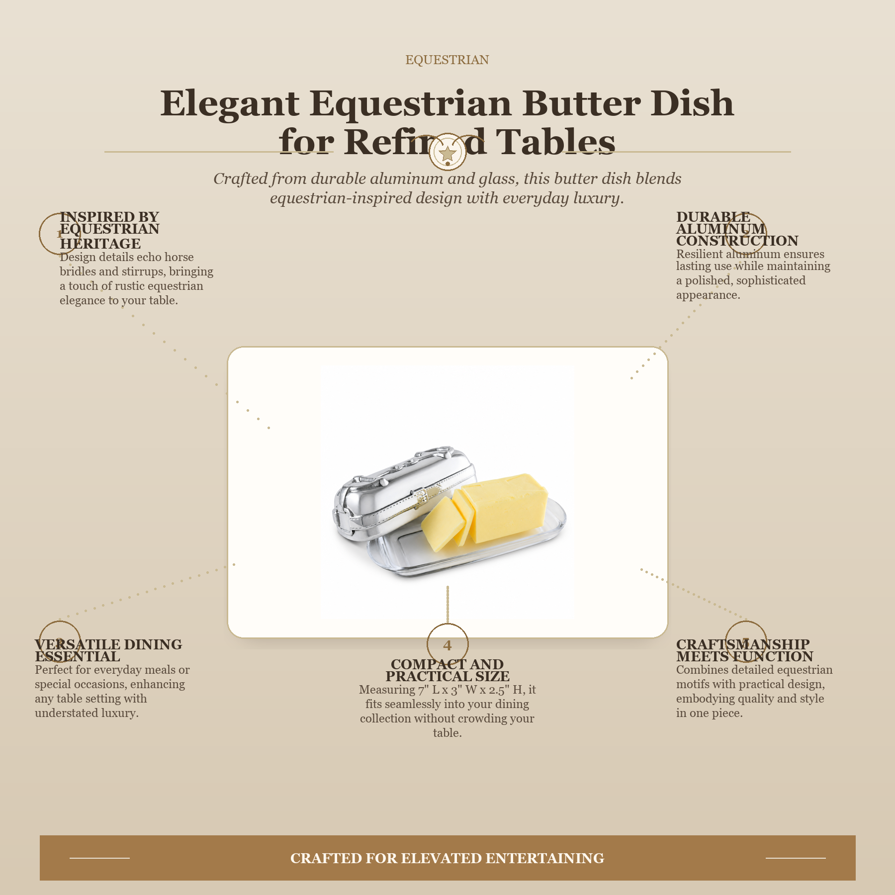 Equestrian Butter Dish