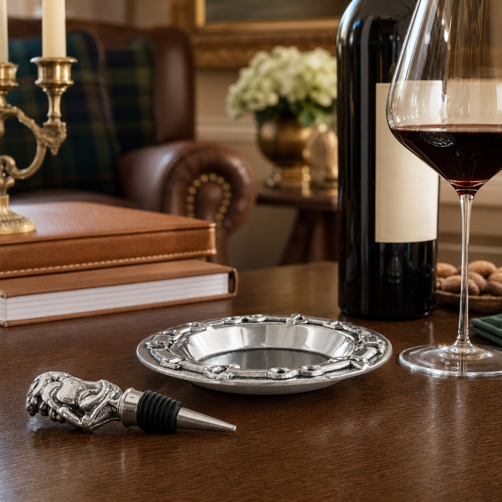 Equestrian Wine Coaster and Stopper Set  