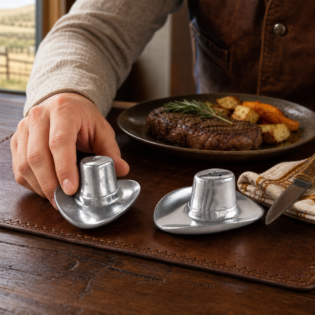 Cowboy Hat Salt and Pepper Set