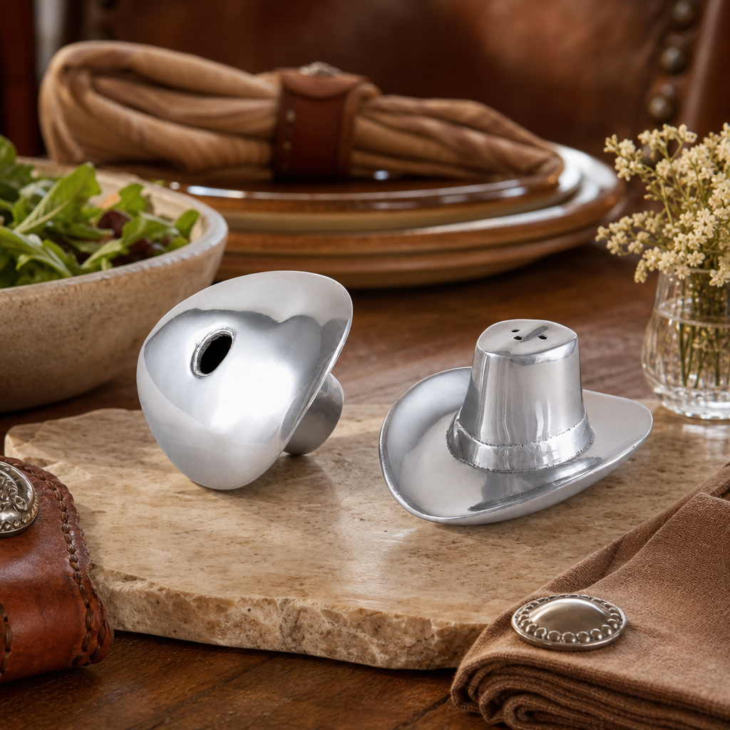 Cowboy Hat Salt and Pepper Set  