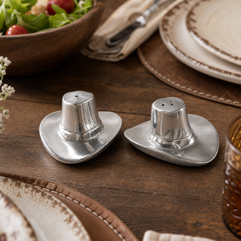 Cowboy Hat Salt and Pepper Set  