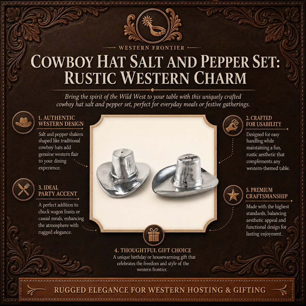 Cowboy Hat Salt and Pepper Set