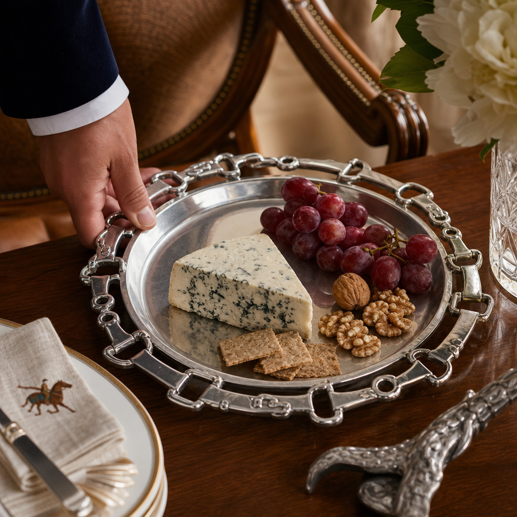 Equestrian Round Tray 12